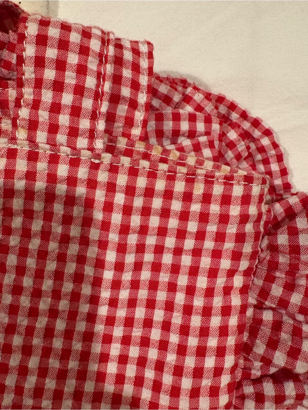 Loeffler Randall Justine Red Gingham Ruffle Tote - Picture 8 of 8